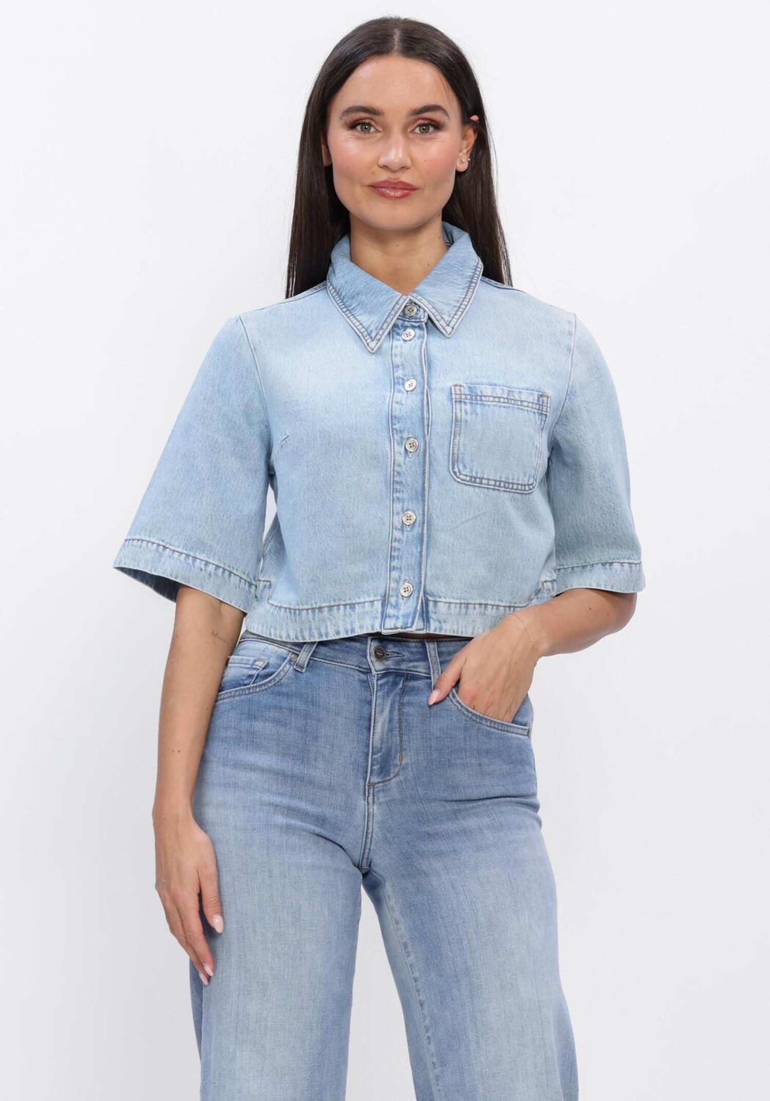 Camisa Manga Curta Ganga Clara - Liu Jo  1