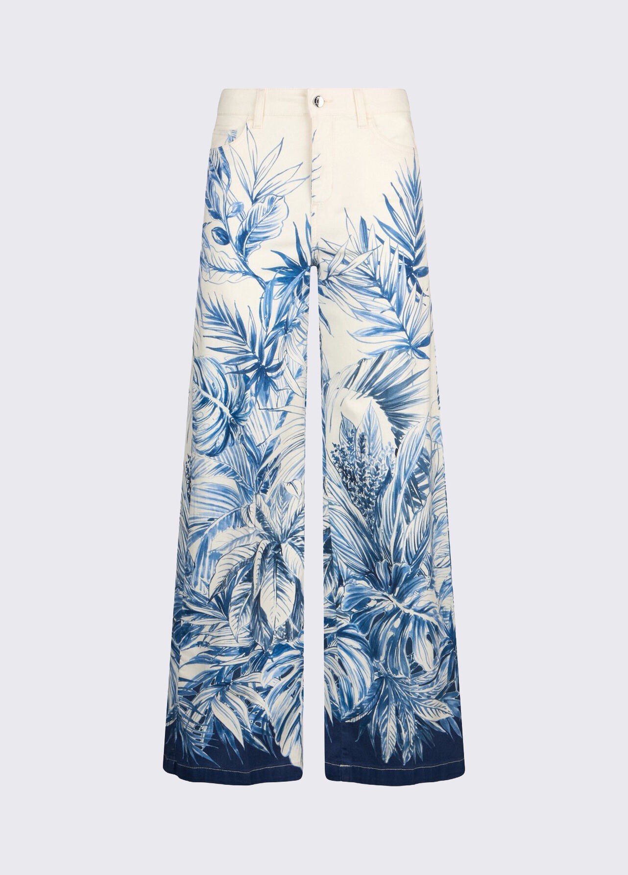 Calças Estampadas Folhas Azuis - LIU JO 6
