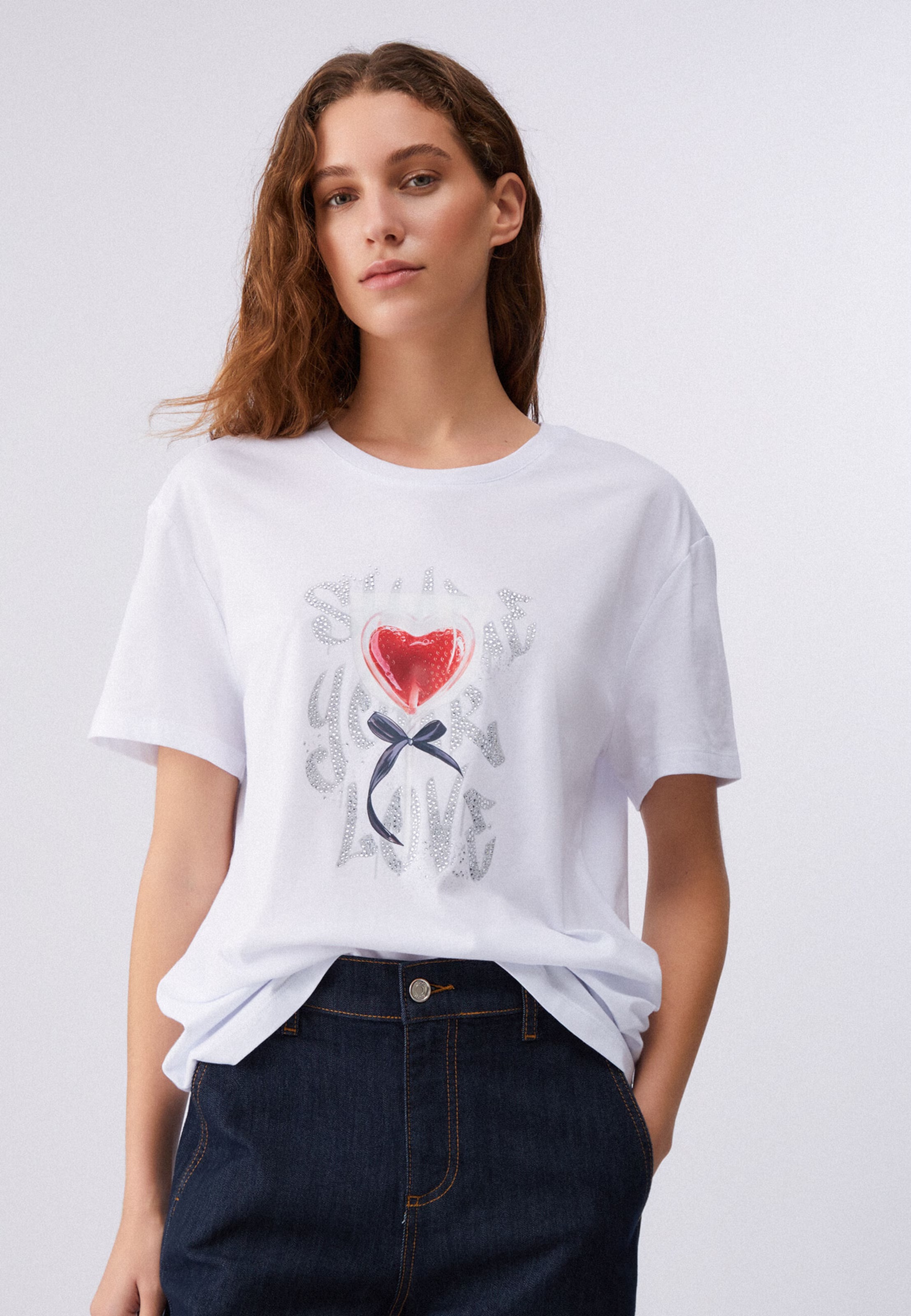T-shirt Estampa Morango Branco - LIU JO 1