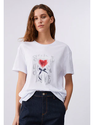 T-shirt Estampa Morango Branco - LIU JO