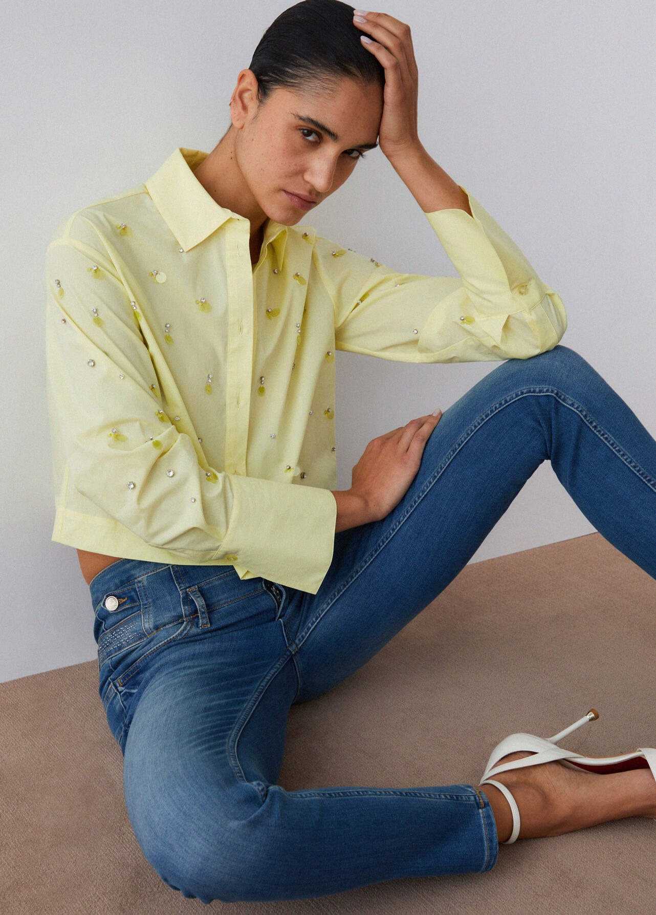 Camisa com Latenjoulas Amarelo - LIU JO 3