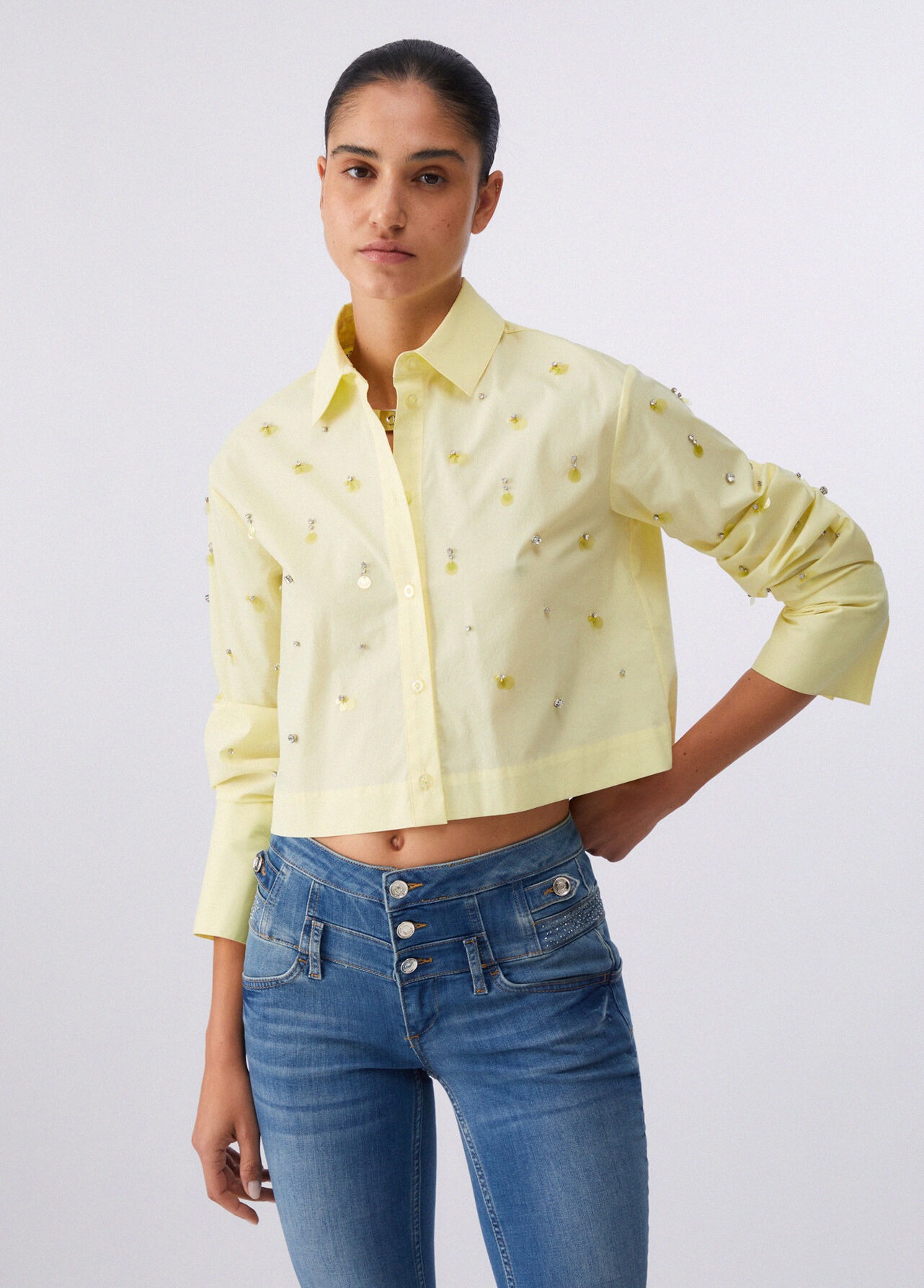 Camisa com Latenjoulas Amarelo - LIU JO 1