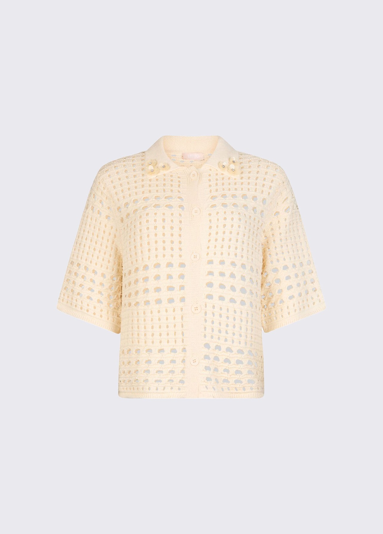 Casaco de Malha Aberto Creme - LIU JO 5