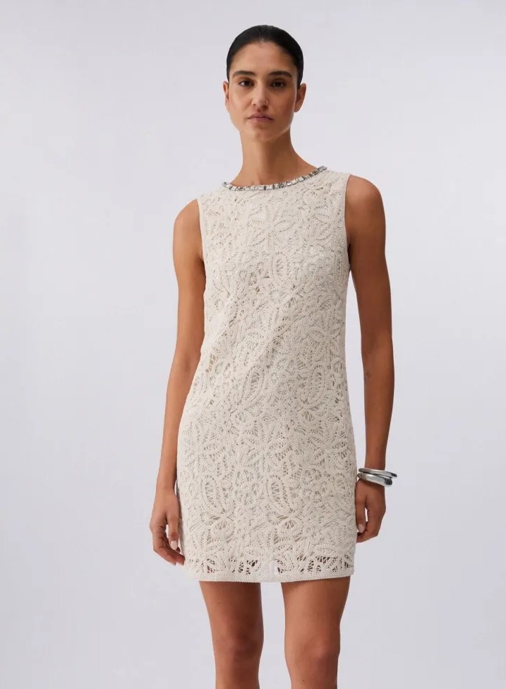 Vestido de Cavas em Crochet Bege - Liu Jo 1