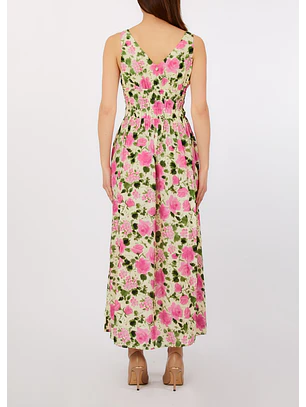 Vestido de Alças Florar Rosa e Verde - LIU JO