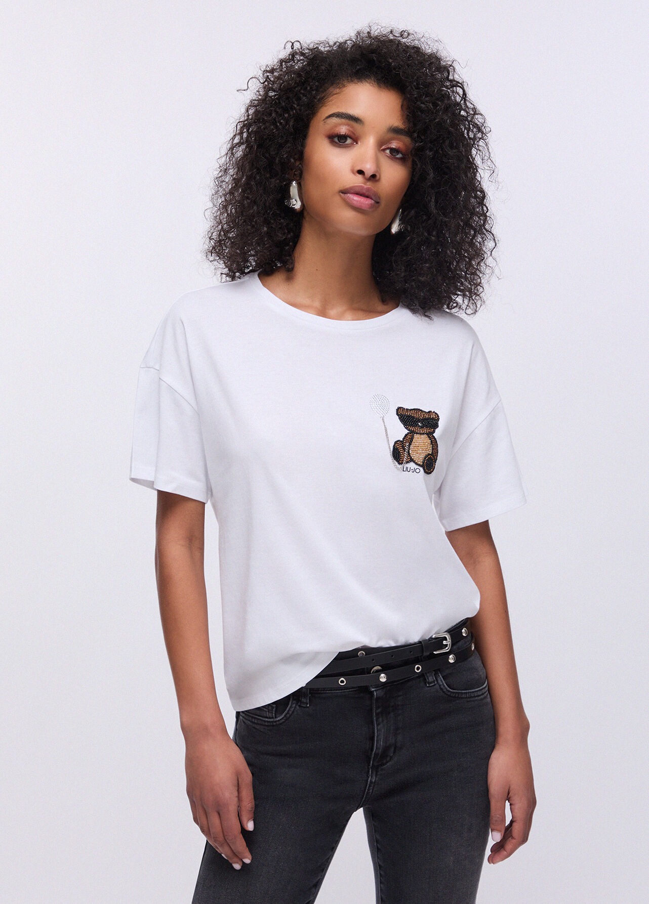 T-shirt Urso com Balão Branco - LIU JO 1