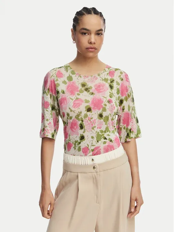 Blusa Manga Curta em Malha Floral - LIU JO  1