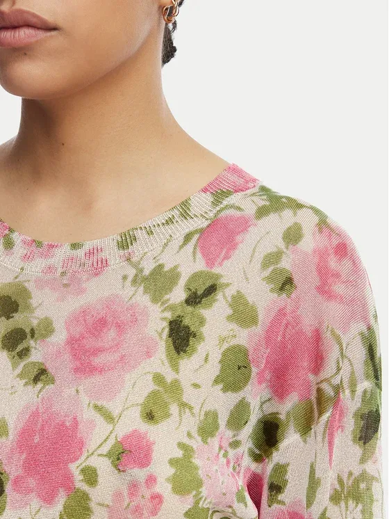 Blusa Manga Curta em Malha Floral - LIU JO  5