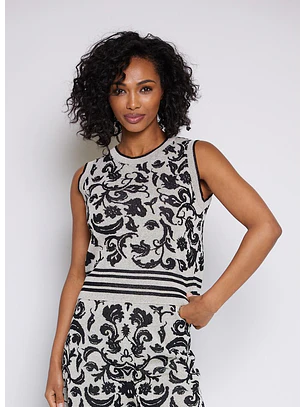 Top de Malha com Lurex Preto  - Liu Jo