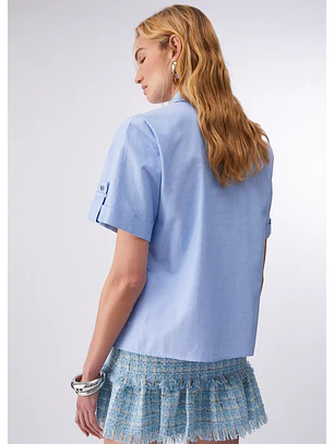 Camisa Manga Curta Azul - Liu Jo 