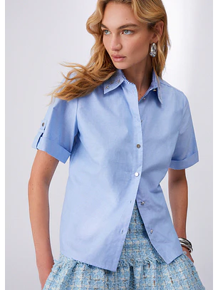 Camisa Manga Curta Azul - Liu Jo 