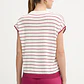 Blusa Manga Curta Riscas Branco e Rosa - LIU JO  - Miniatura 2