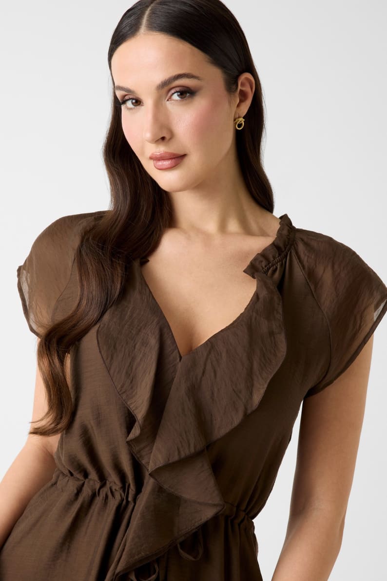 Vestido Comprido MAELYS Castanho - Guess  3