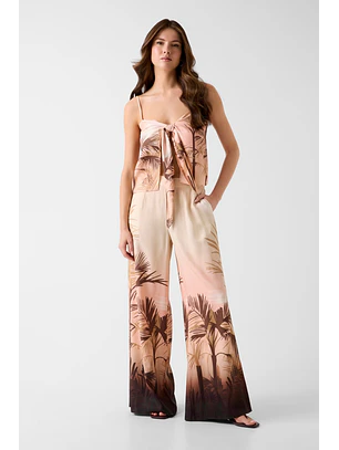 Calças FLEUR Estampadas Nude - Guess