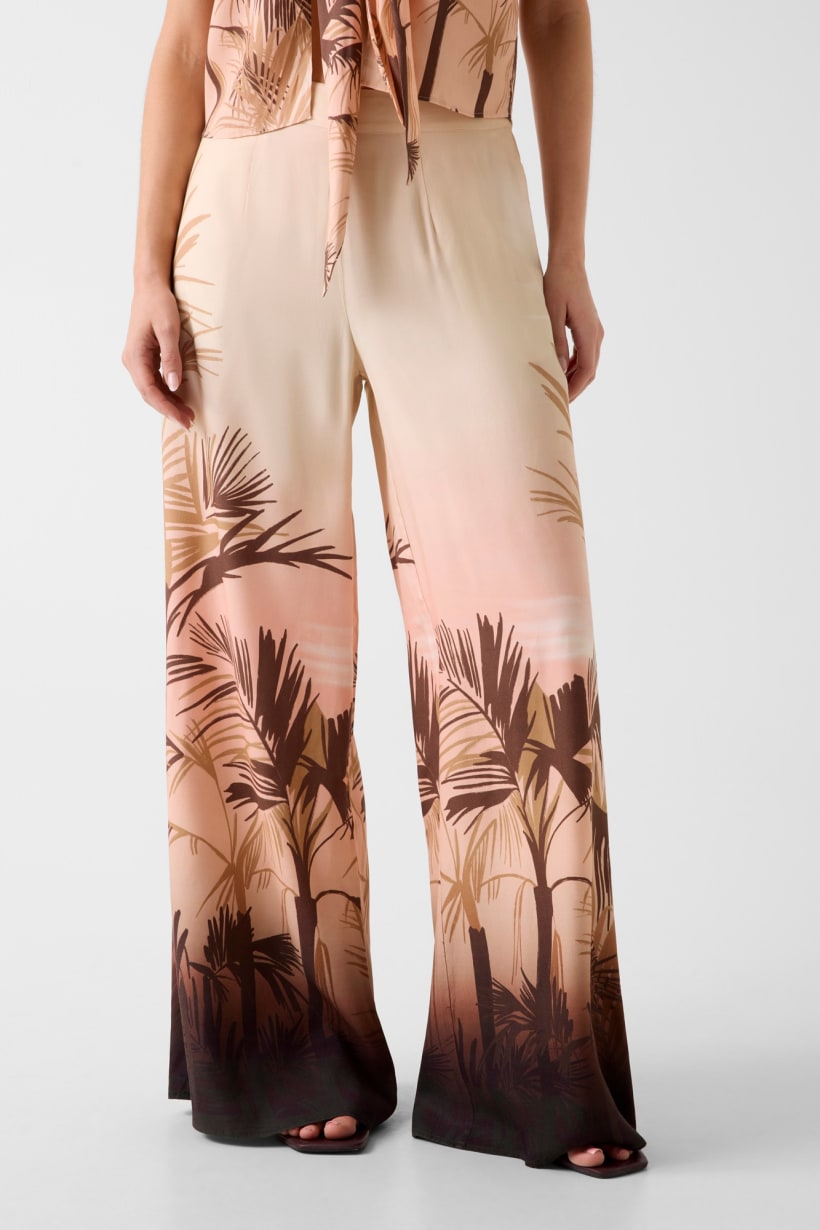 Calças FLEUR Estampadas Nude - Guess 1