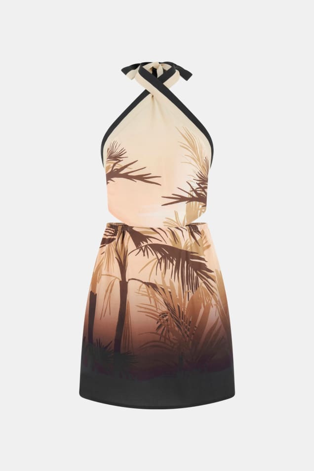 Vestido Curto FLEUR Estampado Nude - Guess 5