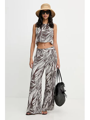 Calças ZOE Estampadas Zebra Castanho - Guess