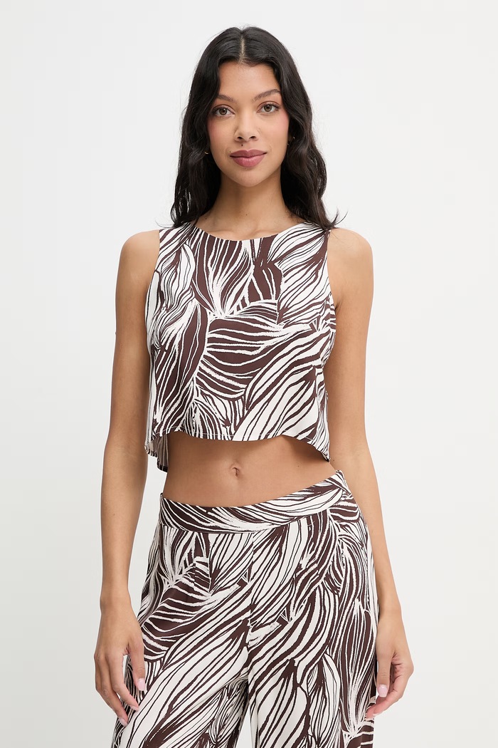 Top de Cavas ZOE Zebra Castanho - Guess  1