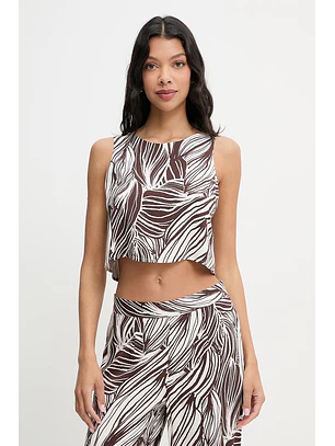 Top de Cavas ZOE Zebra Castanho - Guess 