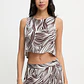 Top de Cavas ZOE Zebra Castanho - Guess  - Thumbnail 1