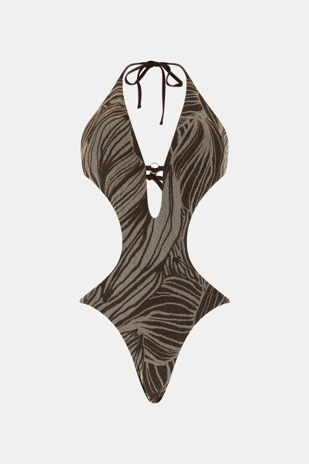 Fato de Banho ZOE Zebra Castanho - Guess  5