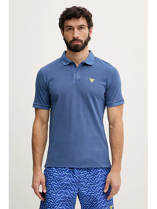 Polo de Homem Básico Azul - Guess