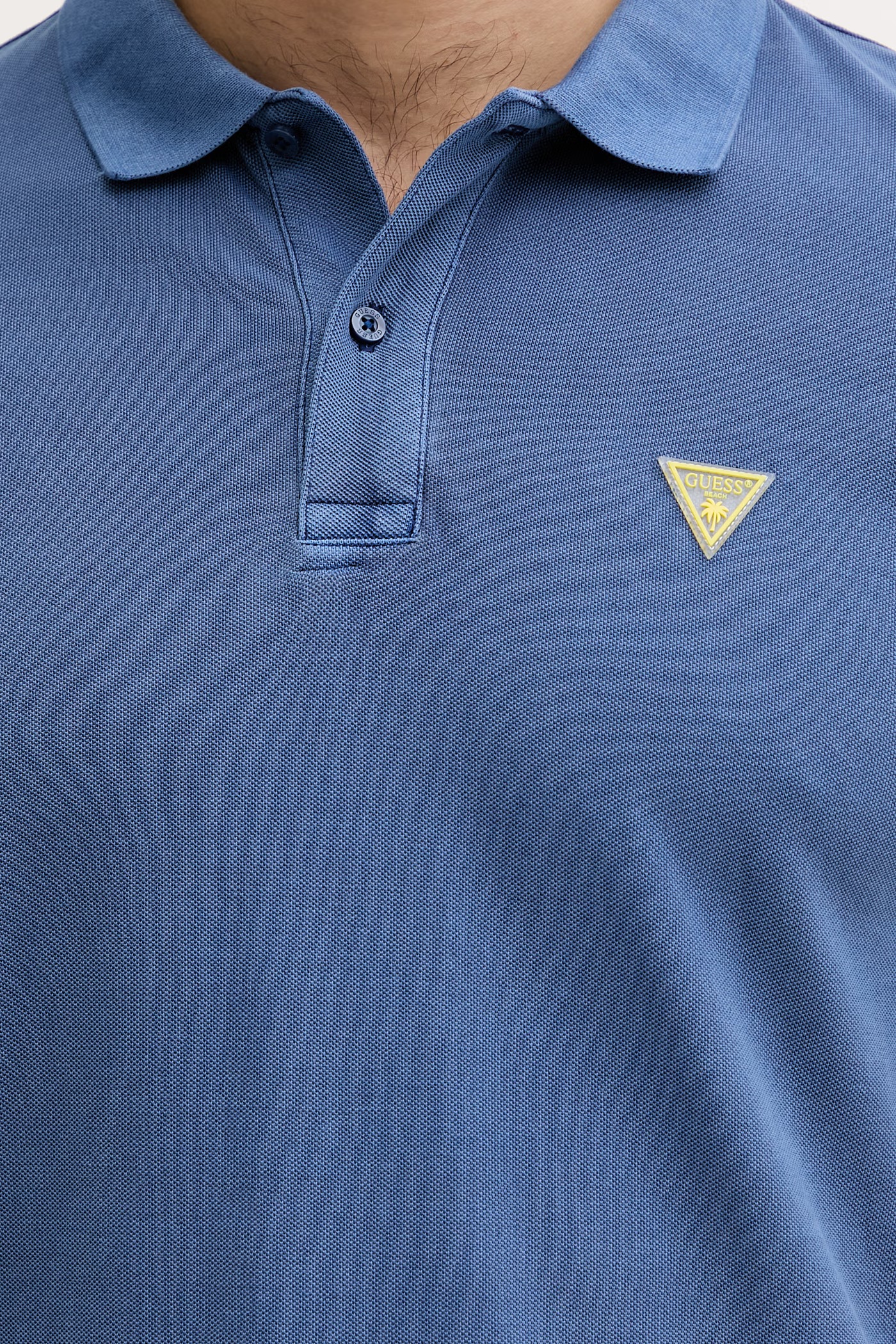 Polo de Homem Básico Azul - Guess 3