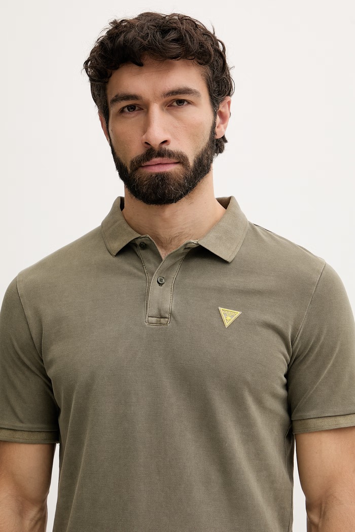Polo de Homem Básico Verde - Guess 3
