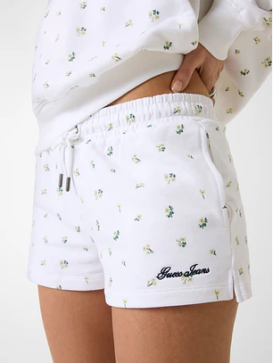 Calções com Florzinhas Branco - Guess Jeans