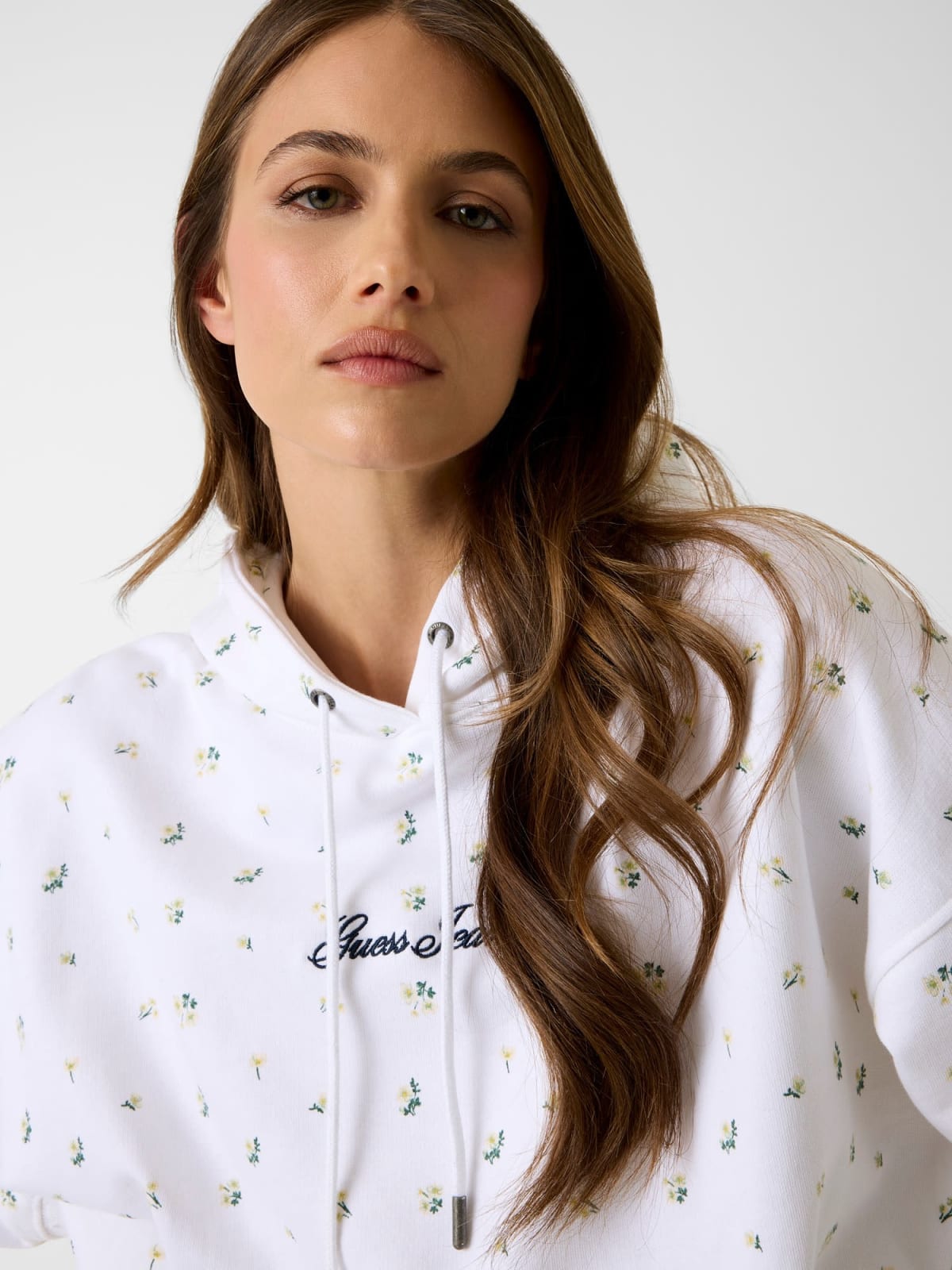 Sweat Oversize Florzinhas Branco - Guess Jeans 3