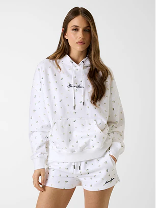 Sweat Oversize Florzinhas Branco - Guess Jeans