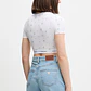 T-shirt Curta com Florzinhas Branco - Guess Jeans - Thumbnail 4