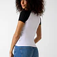 T-shirt Bicolor Branco e Preto - Guess - thumbnail 3