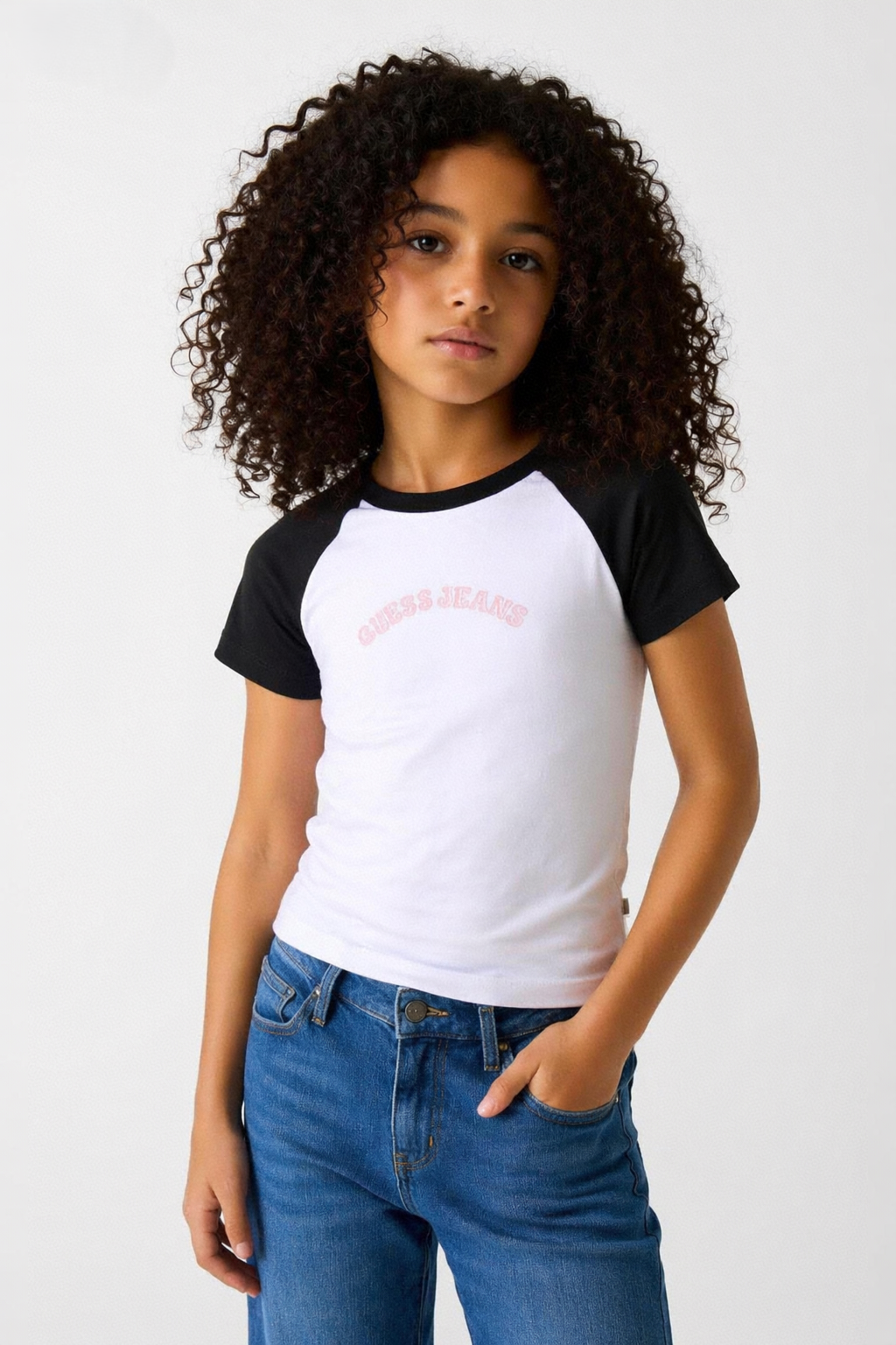 T-shirt Bicolor Branco e Preto - Guess 2