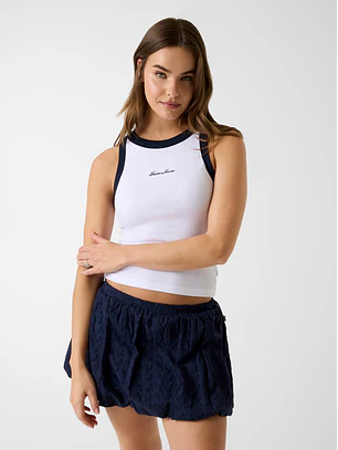 Top de Cavas Branco e Azul - Guess