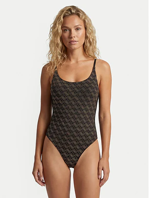 Fato de Banho DIANE Logo Dourado Preto - Guess