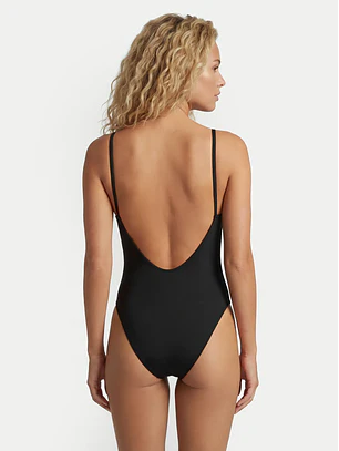 Fato de Banho DIANE Logo Dourado Preto - Guess