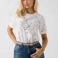 Blusa Manga Curta em Renda Branco - Guess  - Thumbnail 1