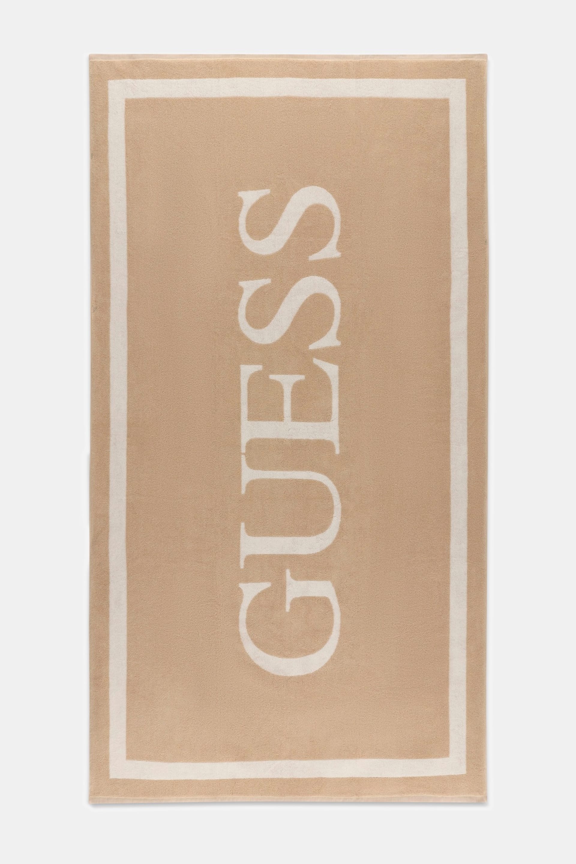 Toalha Lettering Bege - Guess 1
