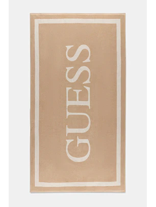 Toalha Lettering Bege - Guess