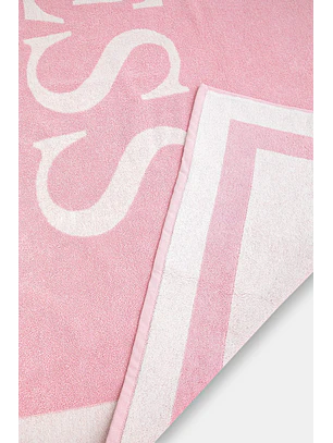 Toalha Lettering Rosa Claro - Guess