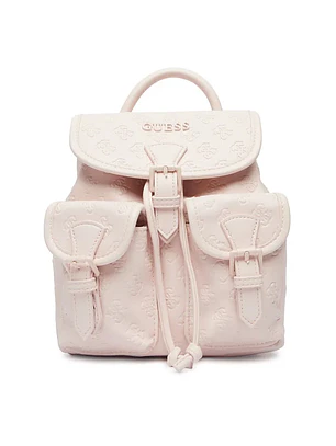 Mochila Pequena Logo Gravado Rosa - Guess 