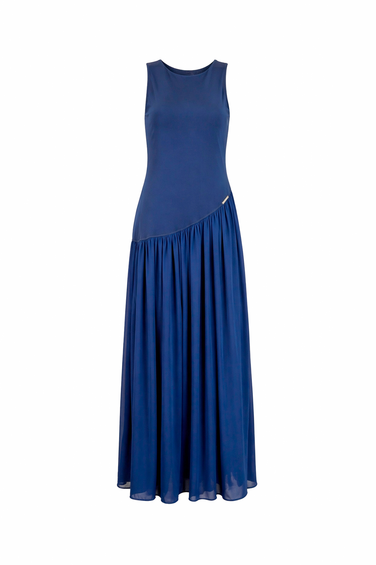 Vestido Comprido com Aberturas nas Costas Azul - SAHOCO  3