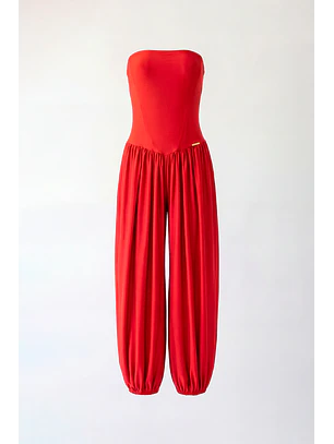 Macacão BLOOM Malha Fria Vermelho - SAHOCO
