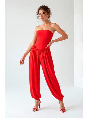 Macacão BLOOM Malha Fria Vermelho - SAHOCO