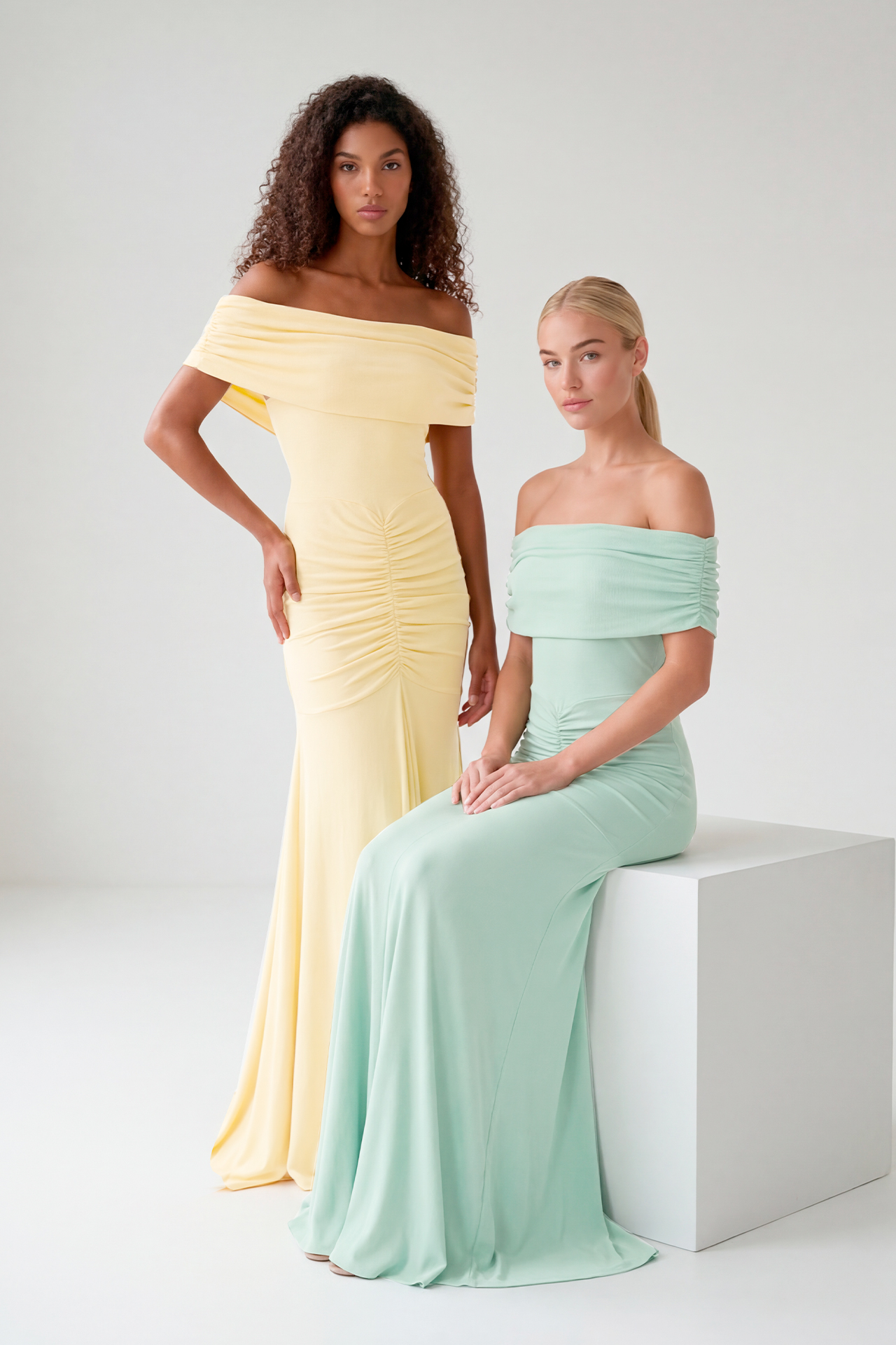Vestido Comprido Marea Amarelo Pastel - SAHOCO 4