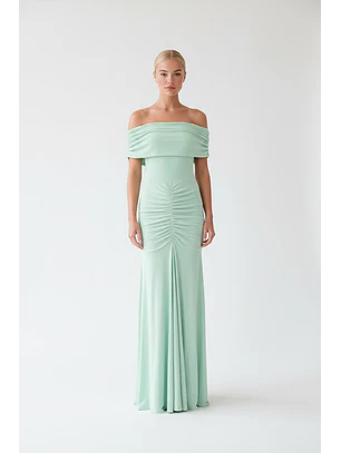 Vestido Comprido Marea Verde Pastel - SAHOCO