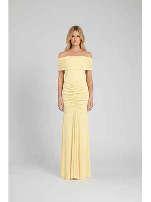Vestido Comprido Marea Amarelo Pastel - SAHOCO