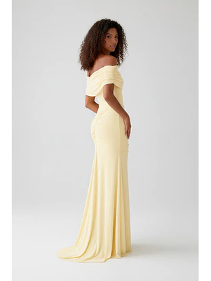 Vestido Comprido Marea Amarelo Pastel - SAHOCO