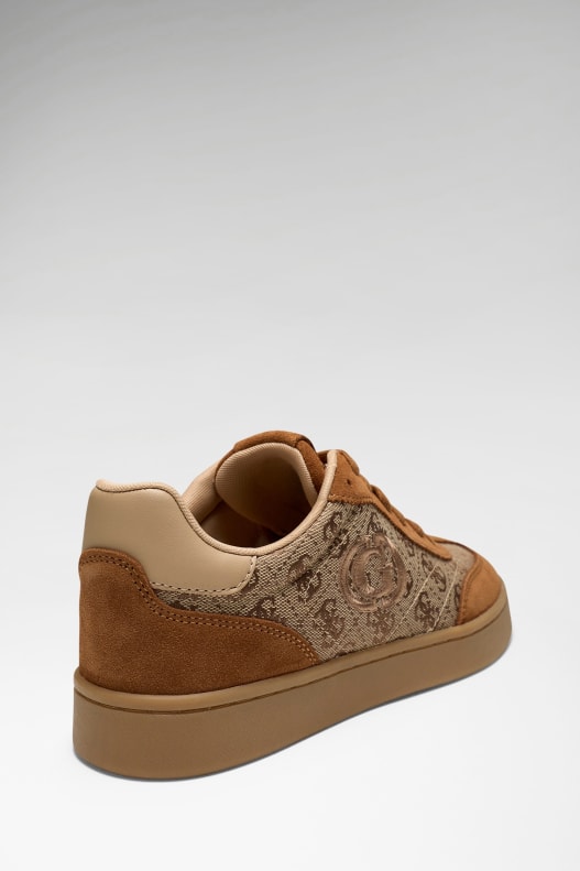 Ténis JACKE Logo Bege e Camel - Guess 4